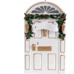 White Door with Garland Ornament
