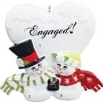 Engaged Snow Couple Ornament