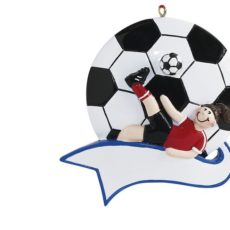 Soccer Kick Girl Ornament