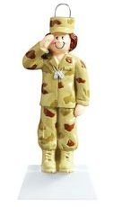 Army Woman Ornament