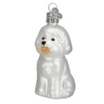 Bichon Frise Dog Glass Ornament