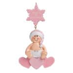 Baby's First Christmas Girl with Heart Ornament