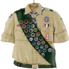 Boy Scout with Sash and Badges Ornament