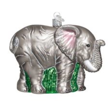 Large Elephant Glass Wildlife Ornament