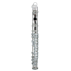 Flute Music Instrument Glass Ornament