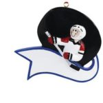 Hockey Player with Puck Ornament