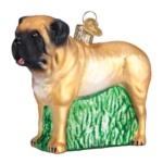 English Mastiff Glass Ornament