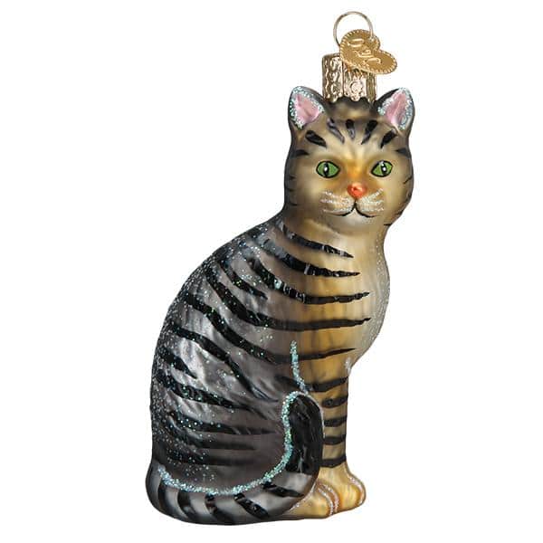 ow1 Old World Christmas Tabby Cat Ornament - Image 1