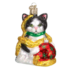 Old World Christmas Holiday Kitten Ornament