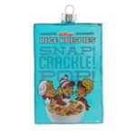 Rice Krispies Breakfast Cereal Glass Ornament