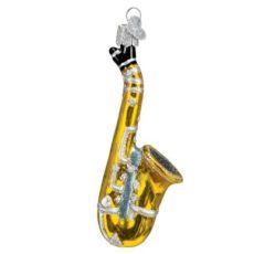 Saxophone Glass Instrument Ornament