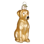 Yellow Lab Dog Glass Ornament