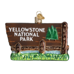 Yellowstone National Park Glass Ornament