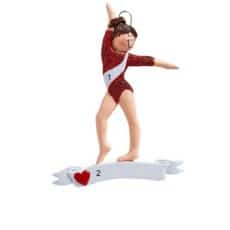 Gymnast with Hands in Air Ornament