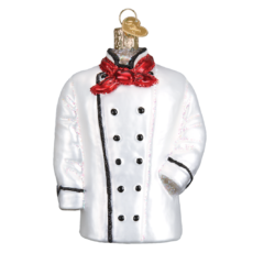 Chef Coat Glass Ornament