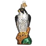 Peregrine Falcon Bird of Prey Glass Ornament