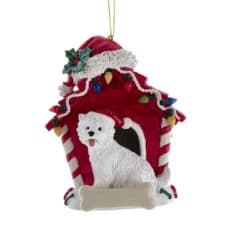 Westie with Dog House Ornament