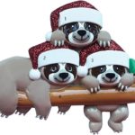 Sloth Family of 3 Ornament