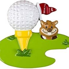 Golf Ball with Gopher Ornament