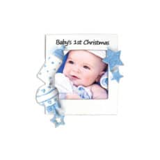 Baby's 1st Christmas Frame Ornament (Boy)