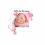 Baby's 1st Christmas Frame Ornament (Girl)