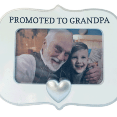 PF2126-GP – Promoted To Grandpa Personalized Picture Frame Christmas Ornament