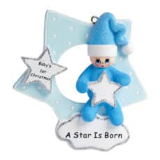 A STAR IS BORN- BLUE ORNAMENT