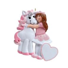 Girl with Unicorn Ornament