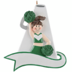 Cheer Megaphone Ornament-Green