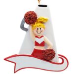 Cheer Megaphone Ornament-Red