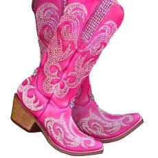 Pink Glitter Cowboy Boots Ornament