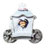 JUST MARRIED COUPLE IN CARRIAGE ORNAMENT