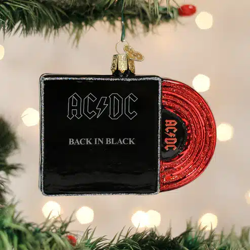 ACDC Back In Black Album Cover Ornament - Image 1