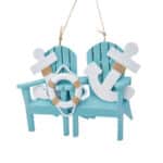 Adirondack Blue Beach Chairs with Anchors