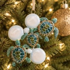 Sea Turtle Family of 3 Personalized Ornament