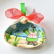 Phillies Phanatic Hand Painted Shell Ornament