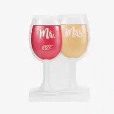Mr. & Mrs. Est. Wine Glasses