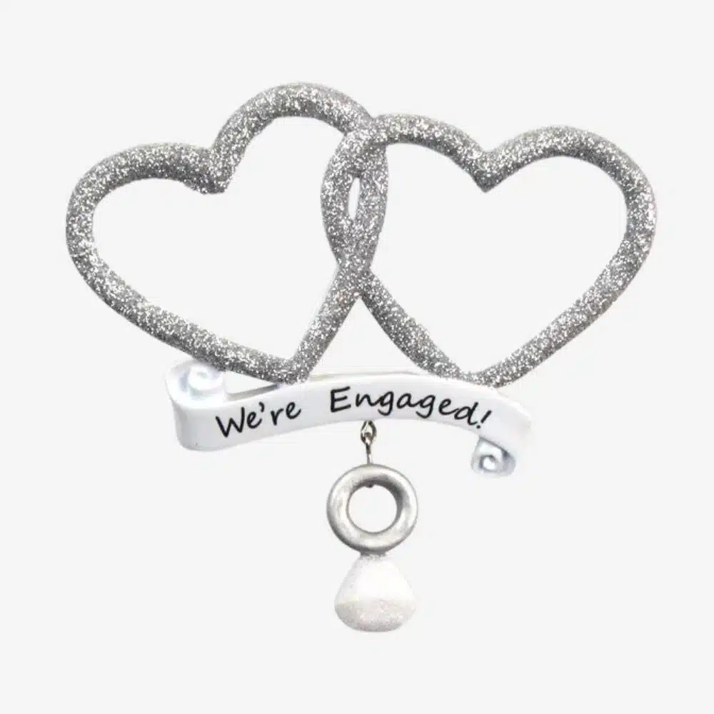 OR822-1.jpg We’re Engaged! Personalized Christmas Ornament - Image 1
