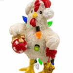 White Christmas Chicken with Lights