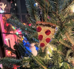 Slice of Pepperoni Pizza Christmas Ornament - Image 2