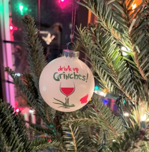 Drink Up Grinches! Glass Ornament - Image 2