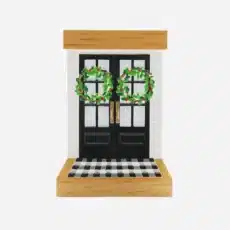 Traditional Black Front Doors Personalized Ornament