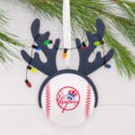 MLB New York Yankees Reindeer Baseball Hallmark Ornament