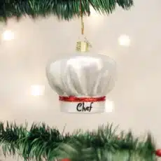 Chef's Hat Glass Ornament