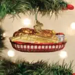 Chicken Basket Glass Ornament