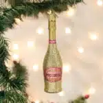 Prosecco Bottle Glass Ornament