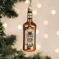 Rum Bottle Glass Ornament