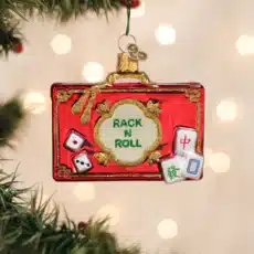 Rack N Roll Mahjong Glass Ornament