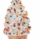Vanilla Ice Cream Cone Glass Ornament
