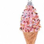 Strawberry Ice Cream Cone Ornament